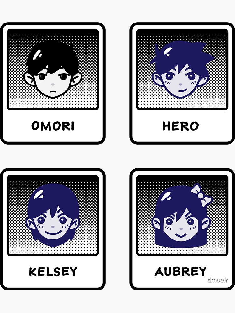 OMORI Emotions Set 1 Vinyl Stickers 