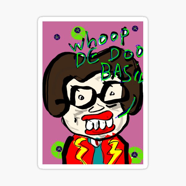 "Whoop de doo basil" Sticker for Sale by sketchyetchings Redbubble