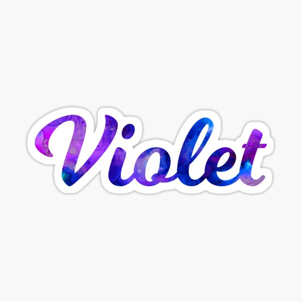 Pegatinas: Etiqueta De Nombre Violeta | Redbubble