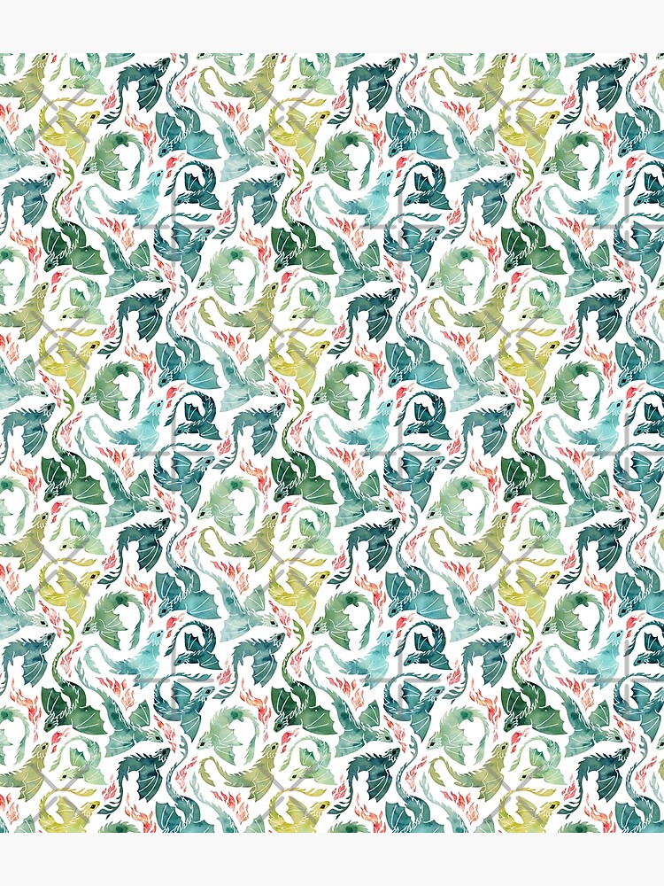 Dragon fire turquoise & green by adenaJ