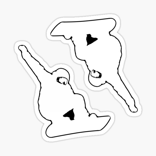 "Snowboard Grab light" Sticker by InventorsCave Redbubble