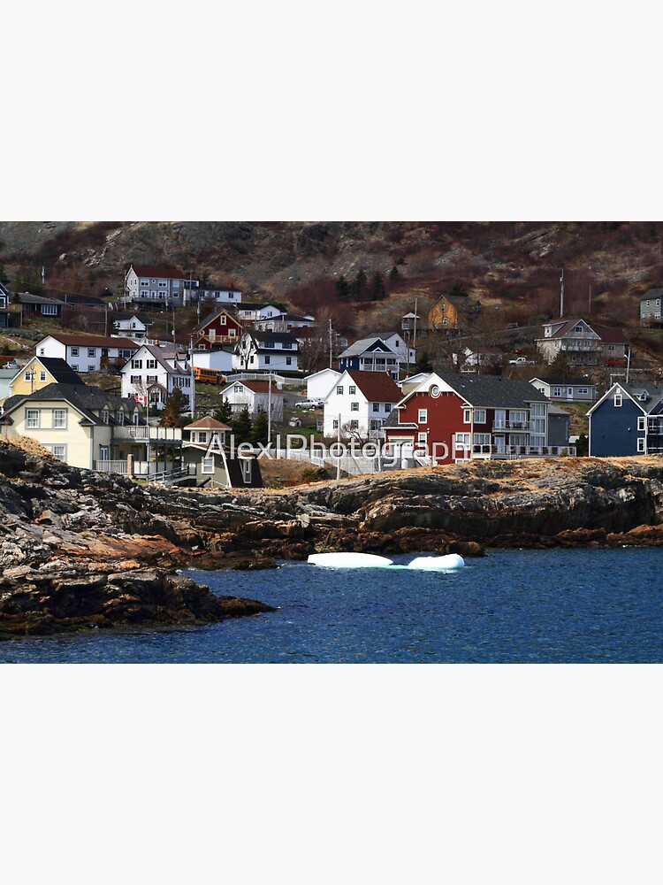 "Homes on the shore of Brigus Cove Newfoundland" Sticker for Sale by
