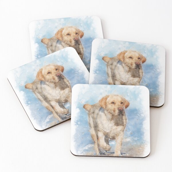 Item preview, Lab on the beach watercolor designed and sold by PetsArt.