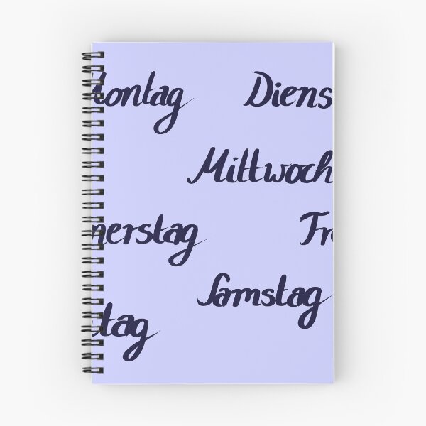 Item preview, Days of the week German handwritten designed and sold by AkakoAi.