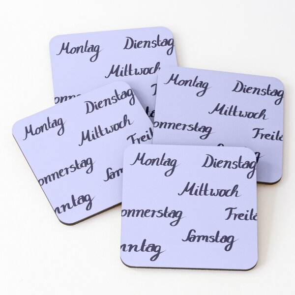 Item preview, Days of the week German handwritten designed and sold by AkakoAi.