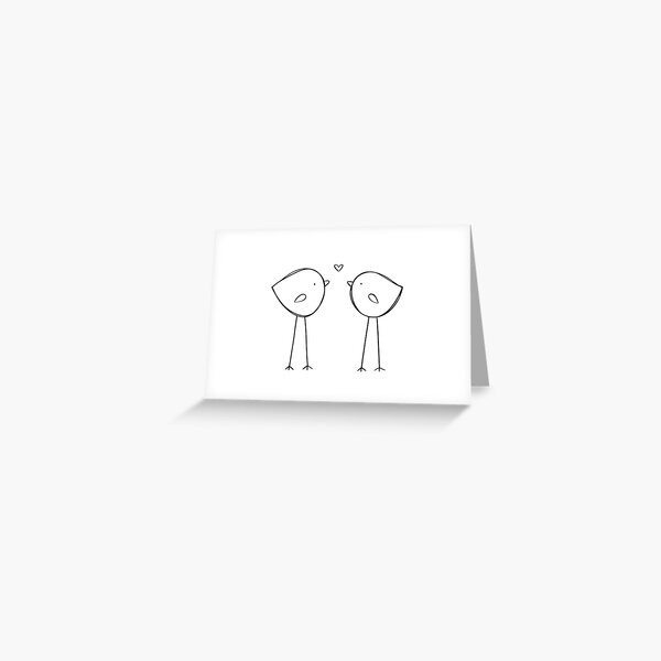 Item preview, Birds in Love - Black and White designed and sold by ahandsomecarrot.