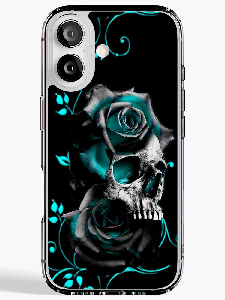 Cell Phones Skull And Rose Phone Case Skull With Black And Water