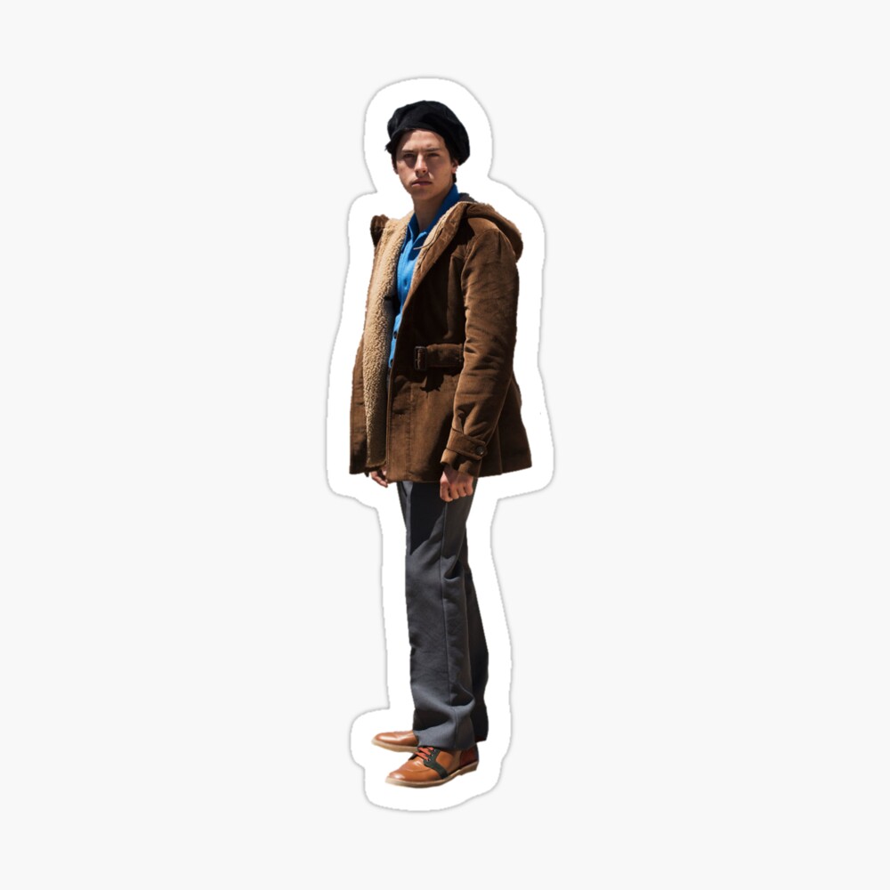 Cole Sprouse (Brown Sherpa Jacket) Full Body