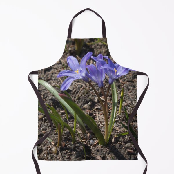 Item preview, purple spring flowers with yellow centers on the ground background designed and sold by nataliavavilina.