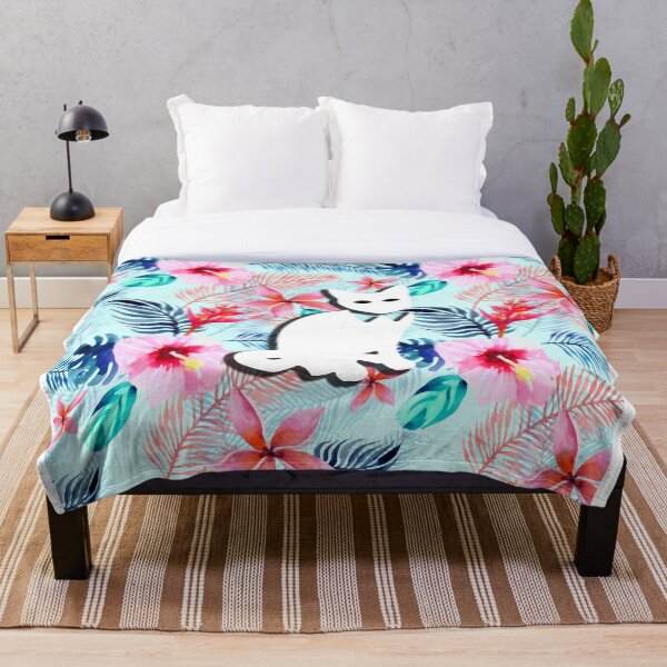Item preview, Gato floral en flores Popoki 701 designed and sold by VinBasis.