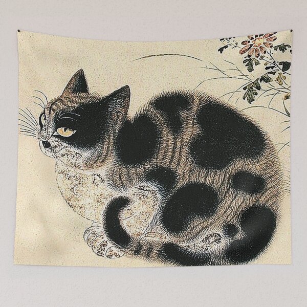 Item preview, Antique Japanese Woodblock Watercolor Cat Print designed and sold by Epitome Girl.