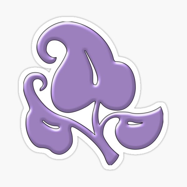 Purple Clover Sticker