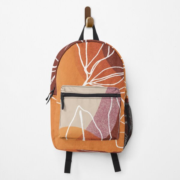 Item preview, Minimalist design faces with leaves line art terracotta designed and sold by Eldoradoo.