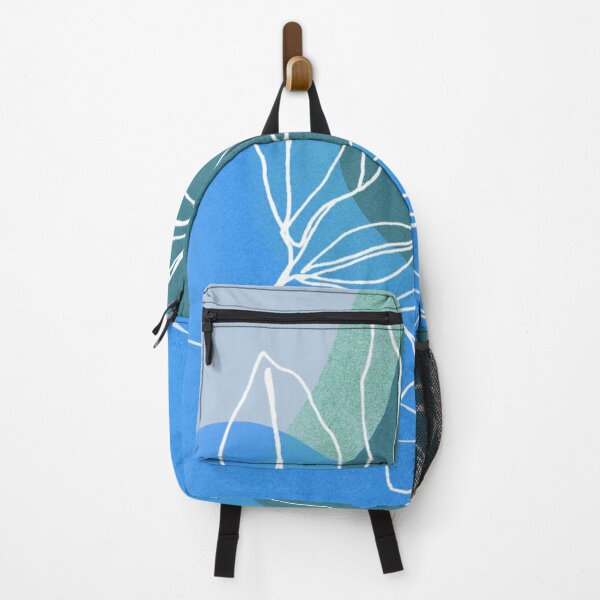 Item preview, Minimalist design faces with leaves line art Blue designed and sold by Eldoradoo.