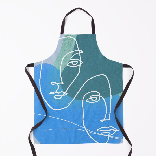Item preview, Minimalist design twins face line art Blue designed and sold by Eldoradoo.