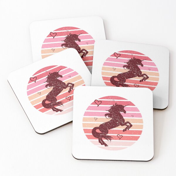 Item preview, Valentine's Day Unicorn Hearts Sunset designed and sold by liftdesign.