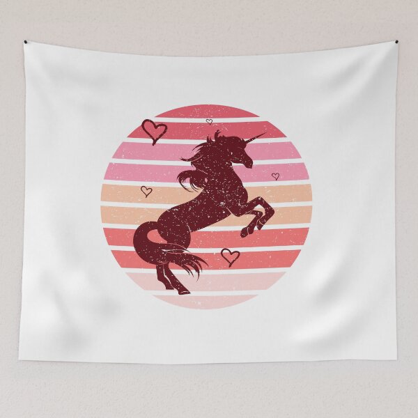Item preview, Valentine's Day Unicorn Hearts Sunset designed and sold by liftdesign.
