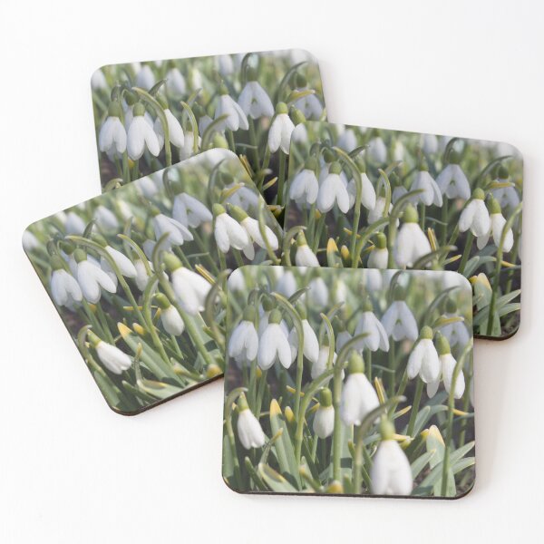 Item preview, pattern of white flowers of snowdrops with green foliage, photo designed and sold by nataliavavilina.
