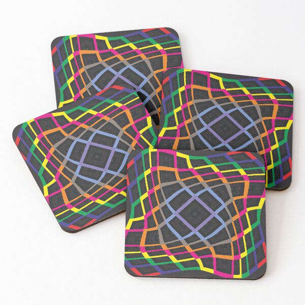Item preview, Cool Colourful Diamond design distorted with disappearing centres. designed and sold by ajtechdesigns.