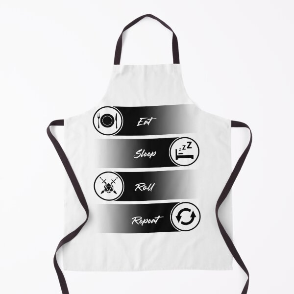 Item preview, Eat. Sleep. Roll. Repeat. (Black Graphic) designed and sold by Art by Papikins.