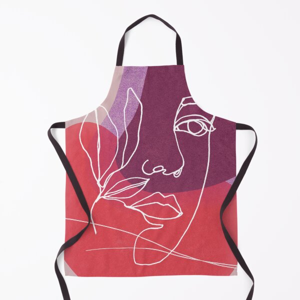 Item preview, Minimalist design faces with leaves line art Pink designed and sold by Eldoradoo.