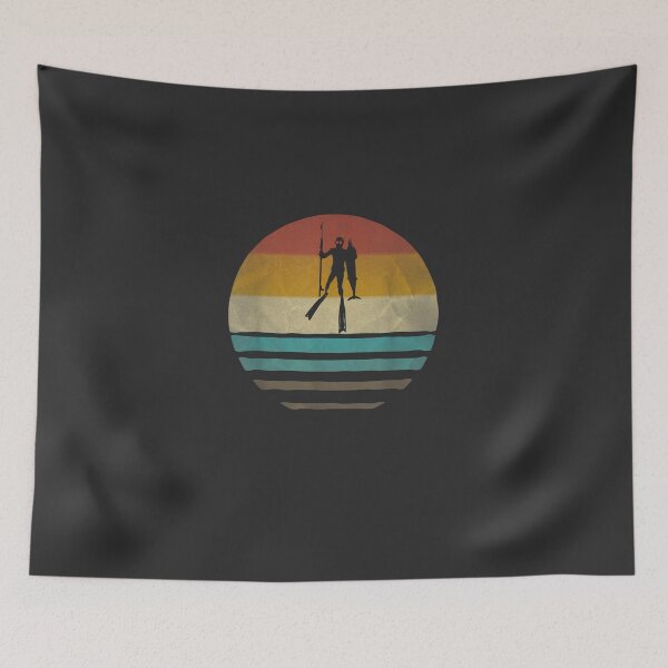 Item preview, Spearfishing Retro Vintage Silhouette Distressed Gift designed and sold by SusanFlore.