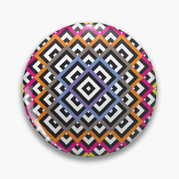 Item preview, Colourful Diamond Pattern placed into a circular frame designed and sold by ajtechdesigns.