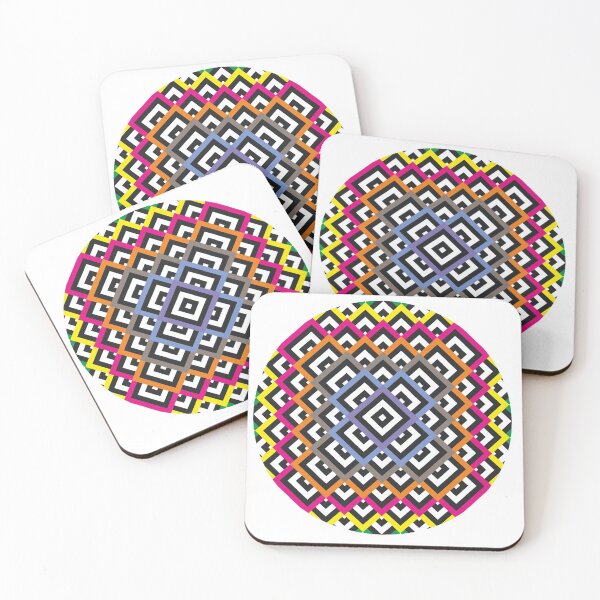 Item preview, Colourful Diamond Pattern placed into a circular frame designed and sold by ajtechdesigns.