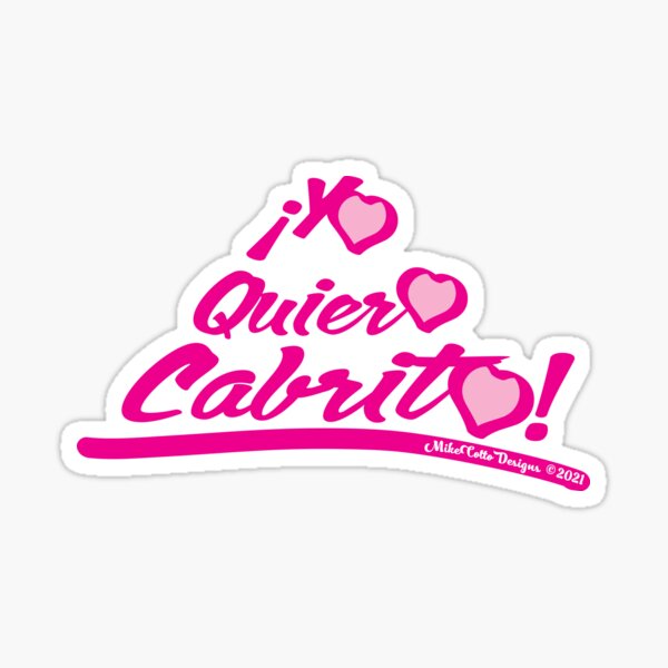 Vista previa del artículo con la obra «Yo Quiero Cabrito», diseñado y vendido por Michael Cotto.