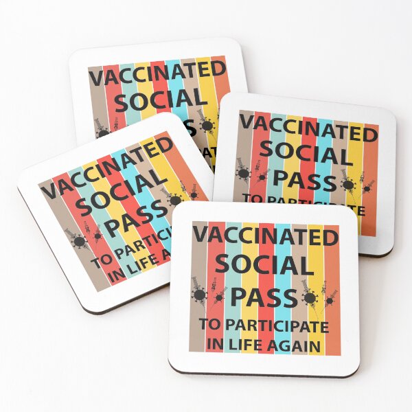 Item preview, Vaccinated - Social Pass - Vaccine - Vaccination - Club Pub  designed and sold by Rami Khalifah.
