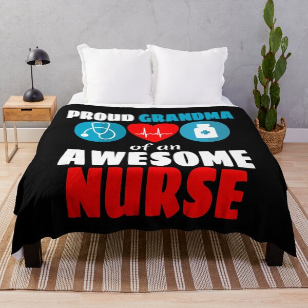 Item preview, Proud grandma of an awesome nurse designed and sold by CraftsforKai.