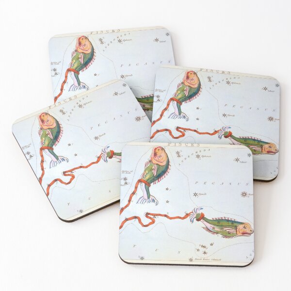 Item preview, Antique Pisces Constellation Map designed and sold by VintageArchive.