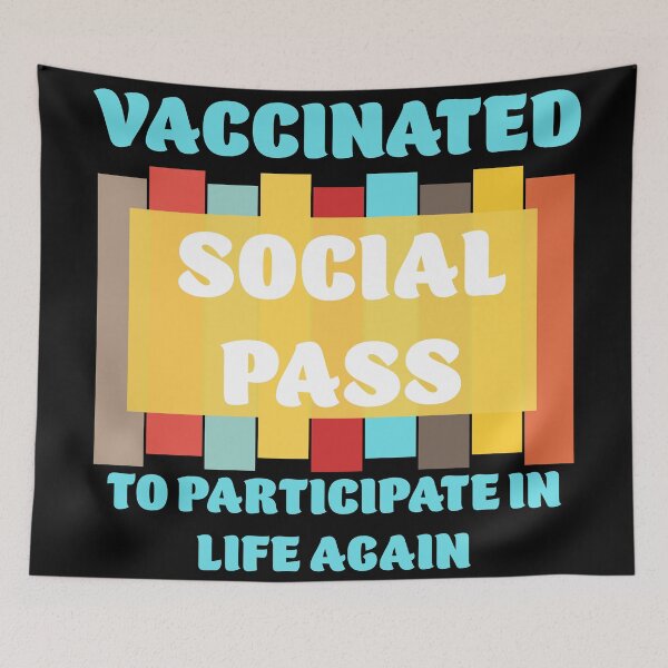 Item preview, Vaccinated - Social Pass - Vaccine - Vaccination - Club Pub  designed and sold by Rami Khalifah.