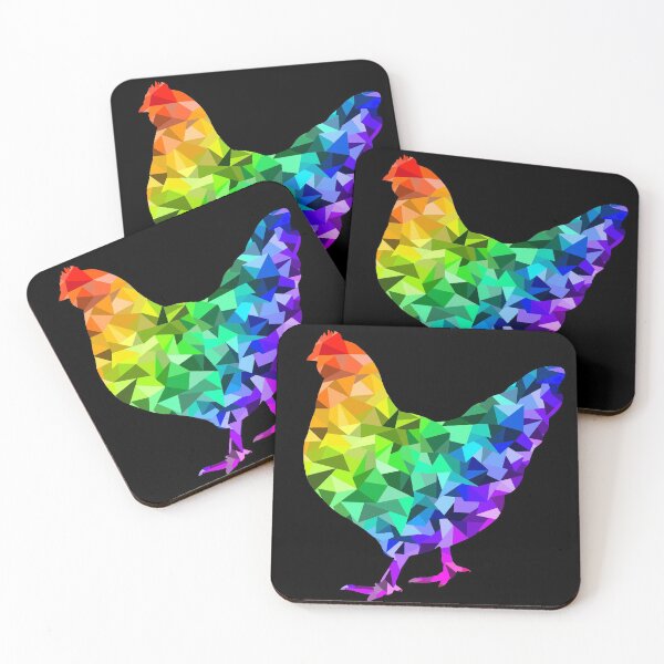 Item preview, Rainbow Geometric Chicken designed and sold by cassikraft.
