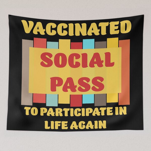 Item preview, Vaccinated - Social Pass - Vaccine - Vaccination - Club Pub  designed and sold by Rami Khalifah.