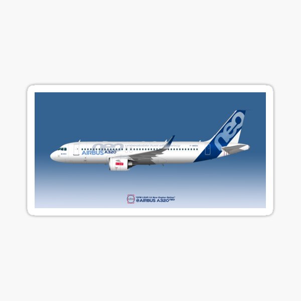 Illustration of Airbus A320 NEO F-WNEW - Blue Version