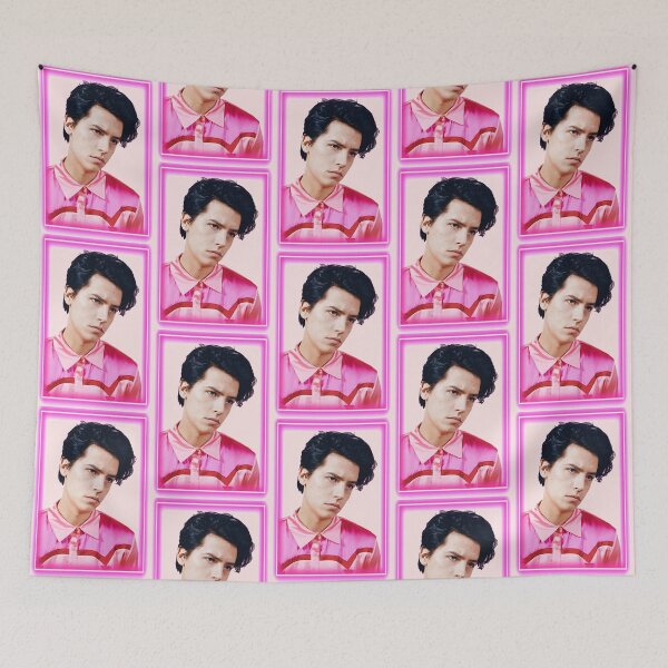 Item preview, Cole Sprouse (Pink Cowboy Shirt with Neon Frame) Half Body #8 designed and sold by thePeachPit.