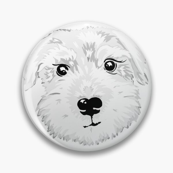 Item preview, Ted the White Miniature Schnauzer puppy dog designed and sold by NattyDesigns.