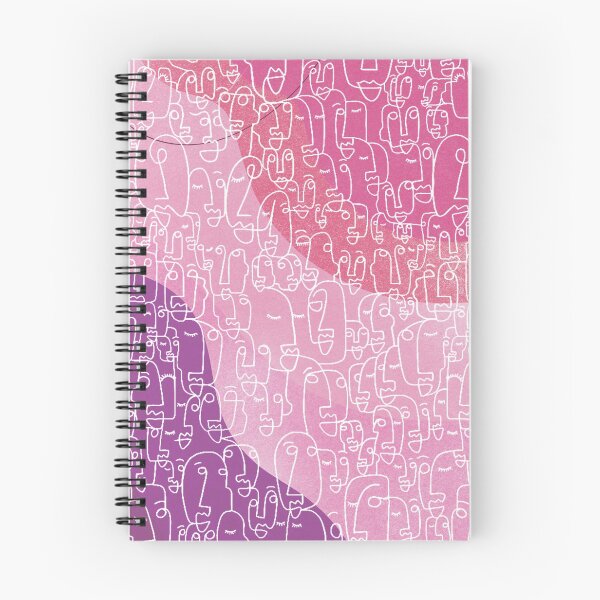 Item preview, Minimalist design faces patchwork big line art Pink designed and sold by Eldoradoo.
