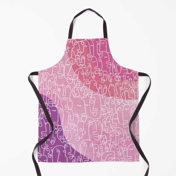 Item preview, Minimalist design faces patchwork big line art Pink designed and sold by Eldoradoo.