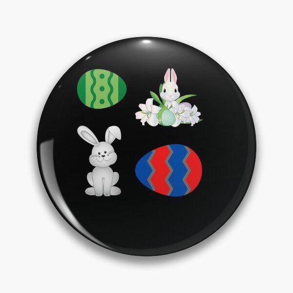 Item preview, Flower Easter Bunnies with 2 Eggs designed and sold by Sonatablue.