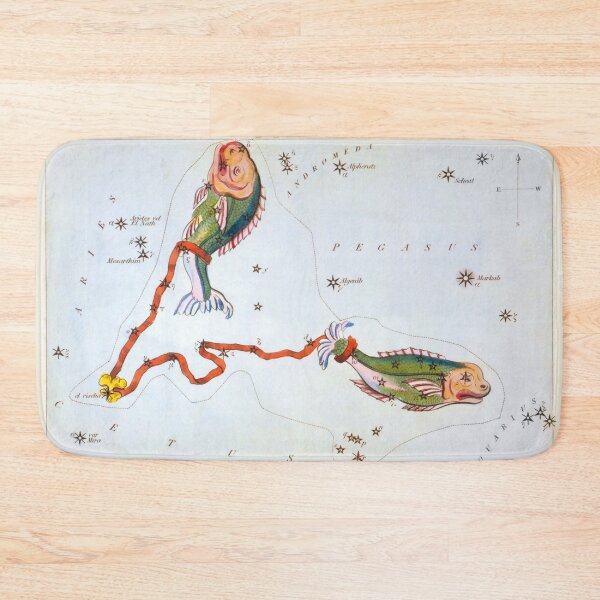 Item preview, Antique Pisces Constellation Map designed and sold by VintageArchive.