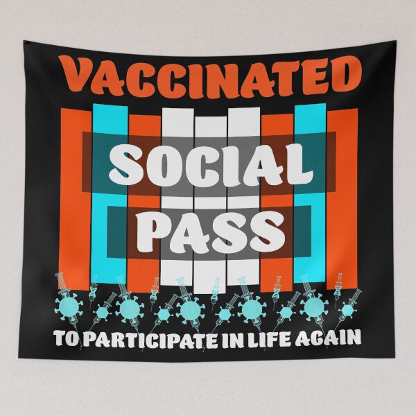 Item preview, Vaccinated - Social Pass - Vaccine - Vaccination - Club Pub  designed and sold by Rami Khalifah.