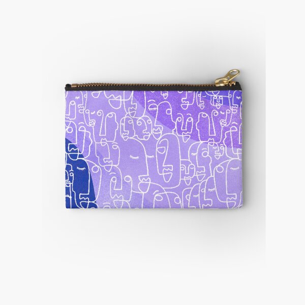 Item preview, Minimalist design faces patchwork big line art Purple designed and sold by Eldoradoo.