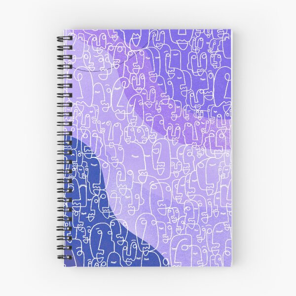 Item preview, Minimalist design faces patchwork big line art Purple designed and sold by Eldoradoo.