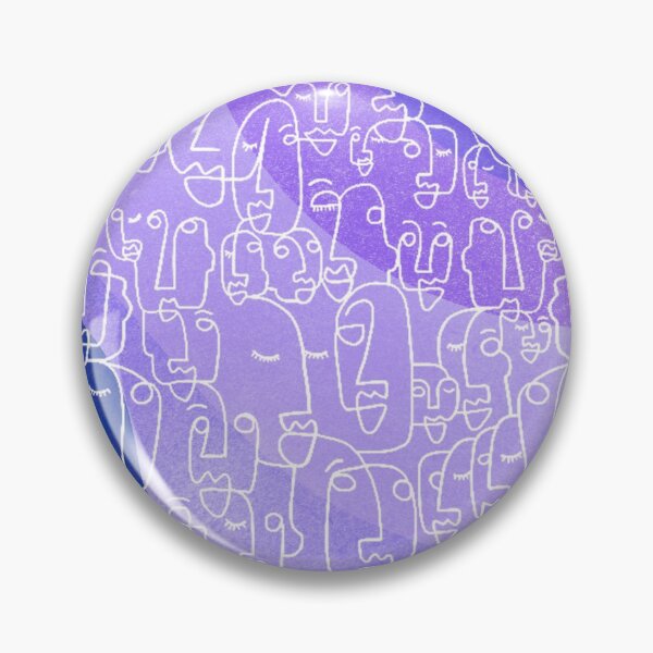Item preview, Minimalist design faces patchwork big line art Purple designed and sold by Eldoradoo.
