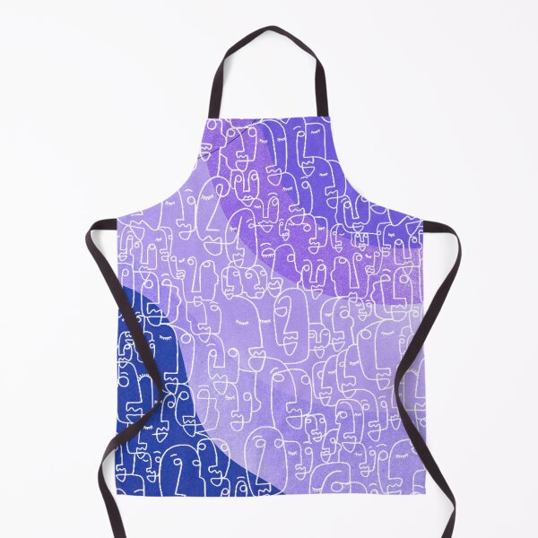 Item preview, Minimalist design faces patchwork big line art Purple designed and sold by Eldoradoo.