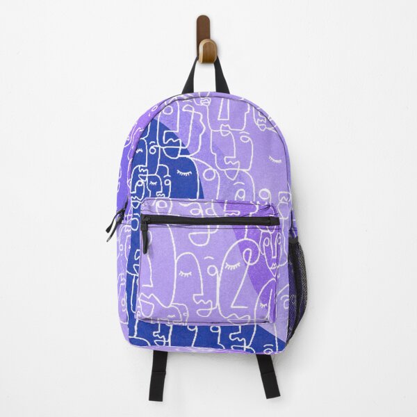 Item preview, Minimalist design faces patchwork big line art Purple designed and sold by Eldoradoo.