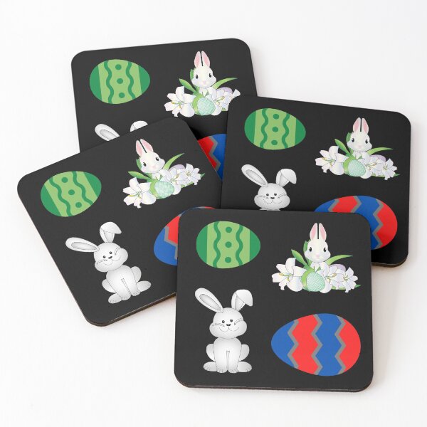 Item preview, Flower Easter Bunnies with 2 Eggs designed and sold by Sonatablue.