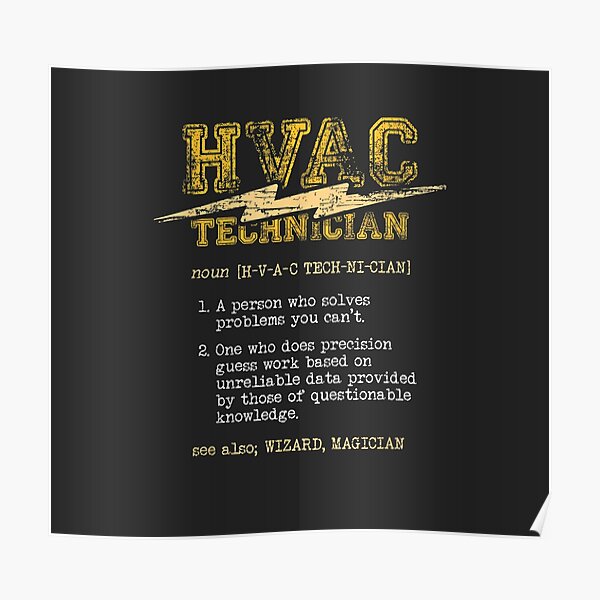 "Funny HVAC HVAC Tech Gifts For HVAC Installer" Poster by JeanHillz